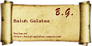Baluh Galatea névjegykártya